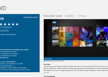 App WD para ficheiros video em W8
