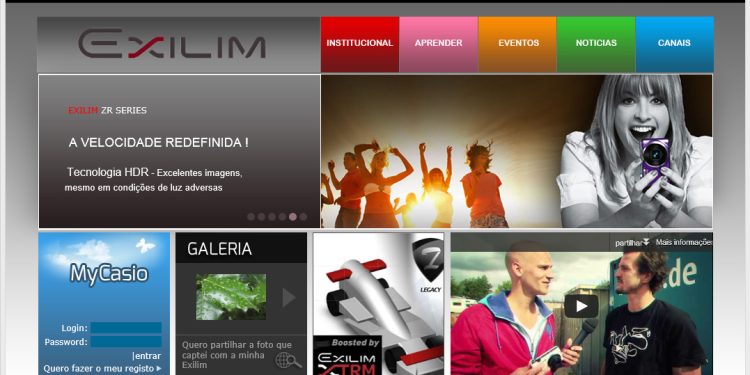 Casio tem novo site para as suas Exilim 1 Casio tem novo site para as suas Exilim