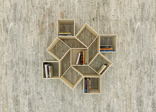 Uma estante ou um transformer? 4 squaring bookshelf moving