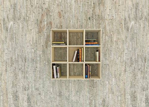 Uma estante ou um transformer? 2 squaring wall shelf static