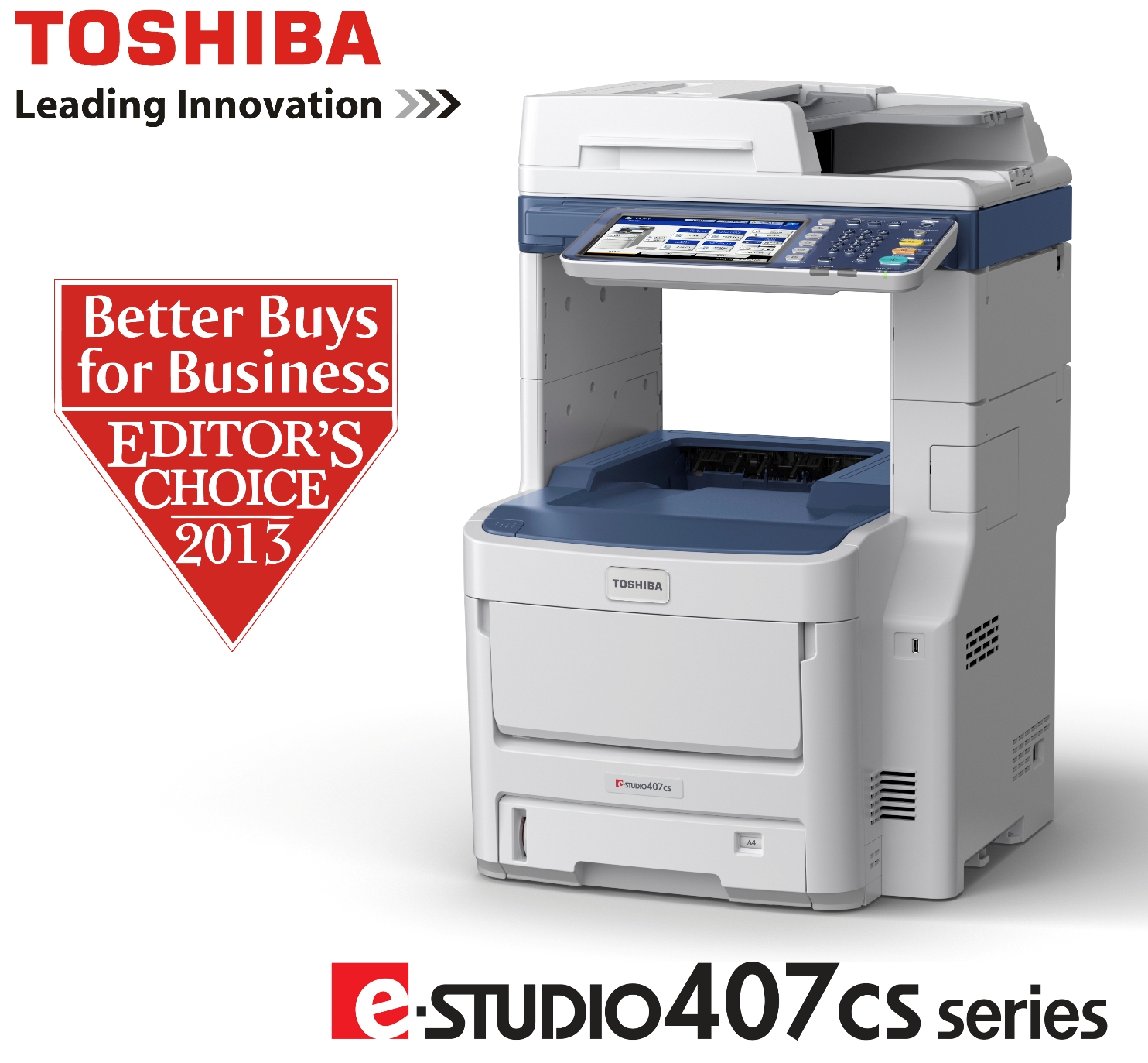 Toshiba no mercado profissional de A4 a cores e logo com um prémio