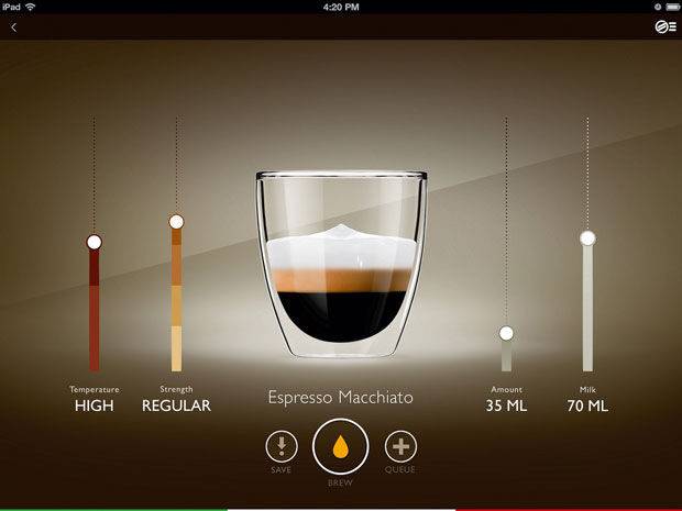 Philips coffee recipe app