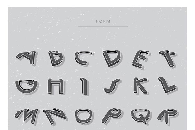 Dali inspira jovem estudante a criar novo tipo de letra 7 alexis gallo form typeface 2