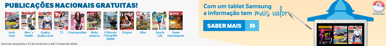 Samsung oferece acesso a publicações nacionais na compra de tablets 5 samo