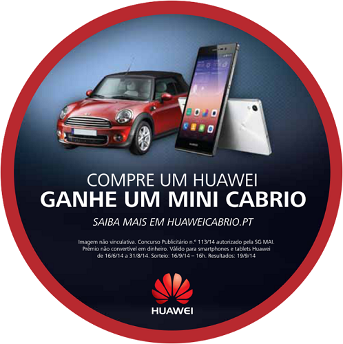 Campanha de Verão da Huawei oferece um Mini Cabrio, P7s e MediaPads