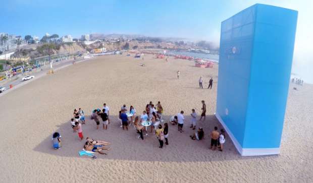 Shadow Wi-Fi na praia contra o cancro de pele
