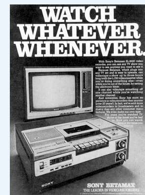 A notícia de hoje: a Sony termina oficialmente o formato Betamax 12 c