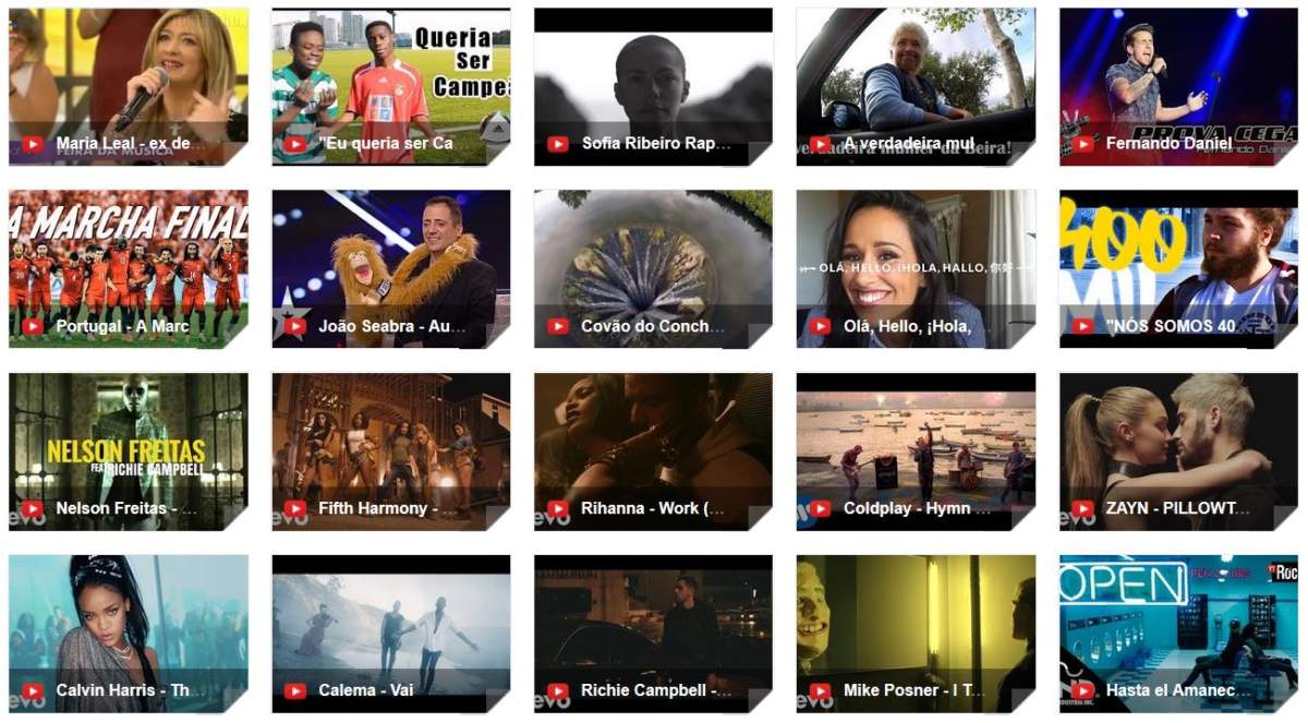 Top 2016 dos mais vistos no Youtube