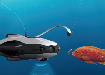 PowerRay, um drone em formato de raia que mergulha e vai à pesca
