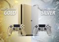 PlayStation 4 com edições limitadas em dourado e prateado