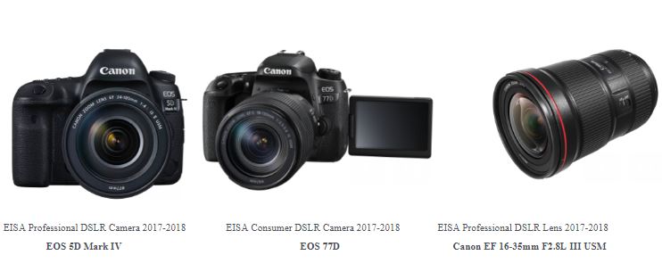 Canon distinguida com três prémios EISA 2017 1 Eisa 2017 - Canon