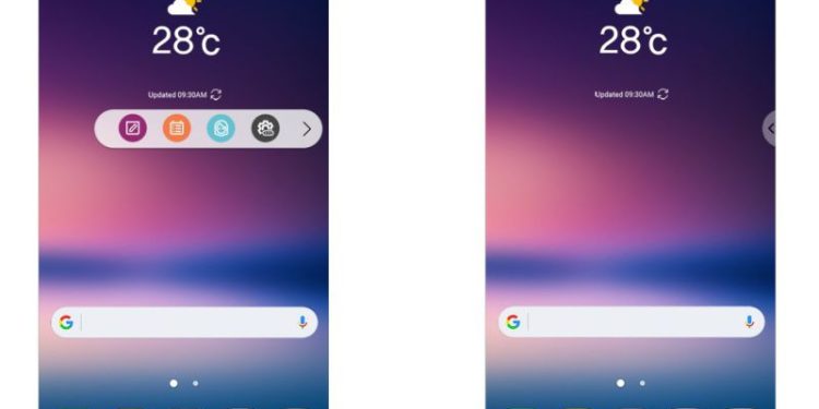 LG V30 floating bar