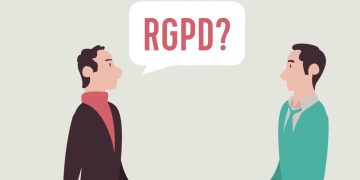 Representação digital de cibersegurança com inteligência artificial, fluxos de dados e alertas regulamentares associados ao RGPD, NIS2 e DORA.