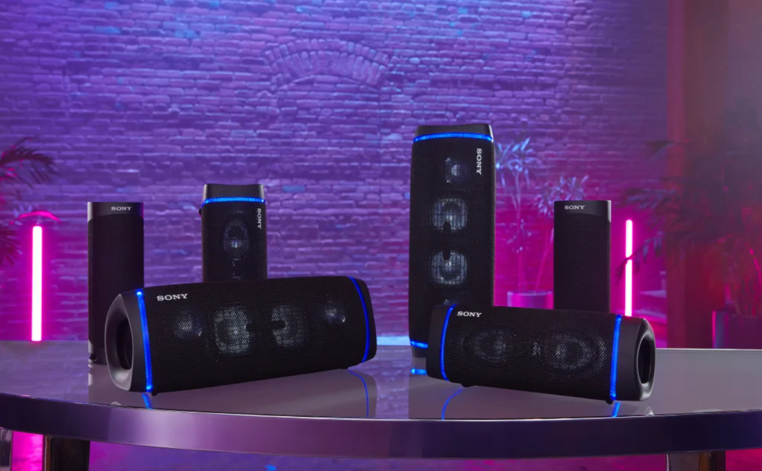 Três novas colunas sem fios Sony Extra Bass