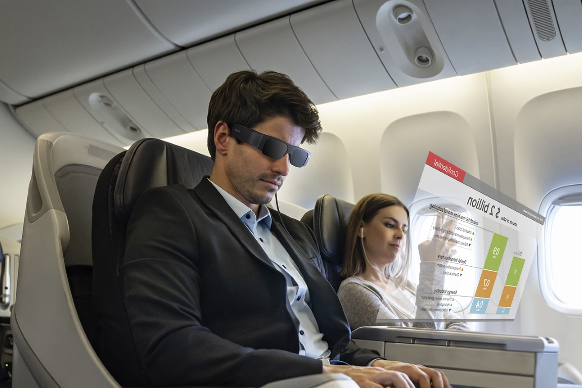 nova geração de tecnologia de óculos inteligentes Epson Moverio