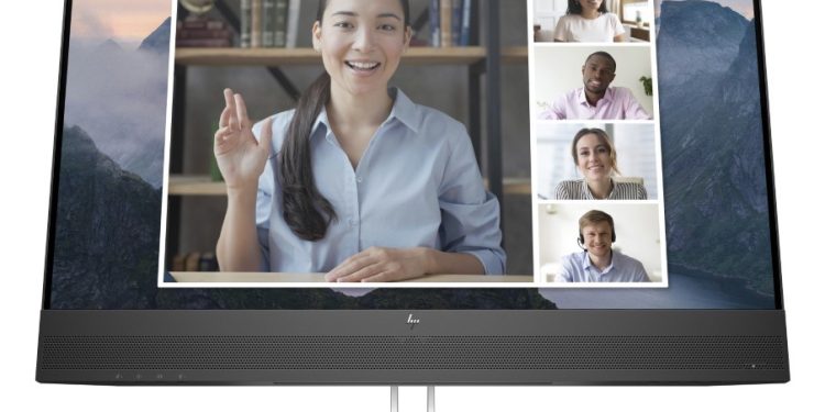 HP apresenta monitor com certificação Zoom 1 HP E24mv G4 Conferencing Monitor