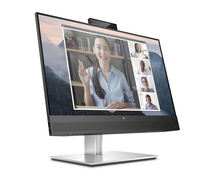 HP apresenta monitor com certificação Zoom 4 HP E24mv G4 Conferencing Monitor Front Right