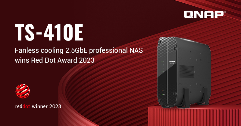 NAS TS-410E da QNAP ganha prémio Red Dot na categoria Product Design 2023