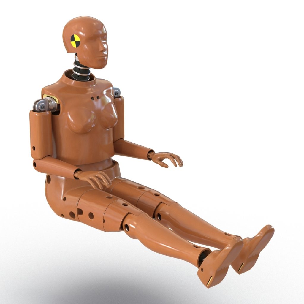 Finalmente: criado um crash-test dummy feminino! 2 crash-test dummy feminino
