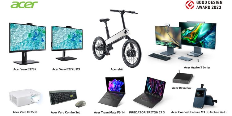 E-bike ebii e Produtos Informáticos da Acer Distinguidos nos Good Design Awards 2023
