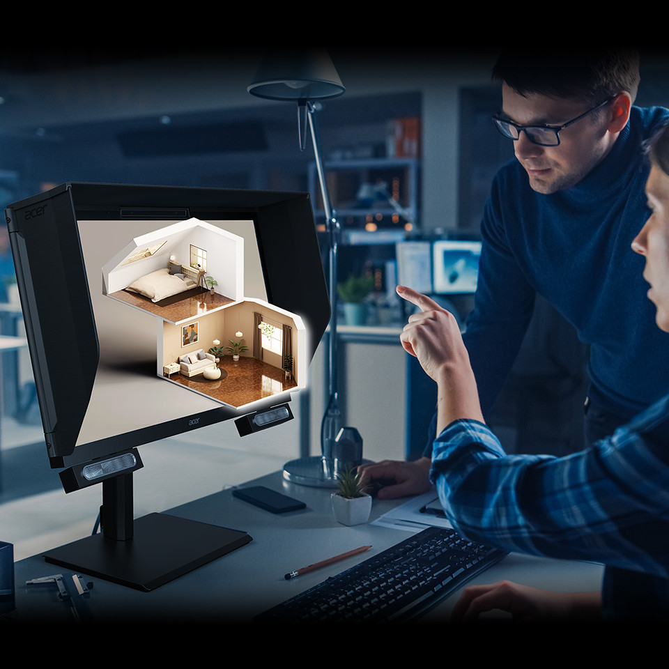 Novo ecrã Acer SpatialLabs View Pro 27 eleva experiências 3D 2 ksp3 X2