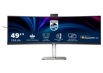 Novo monitor Philips 49B2U5900CH com Busylight e Windows Hello