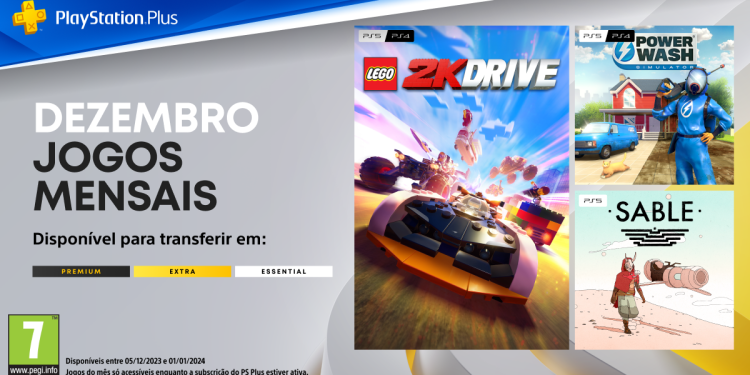 LEGO 2K Drive, PowerWash Simulator e Sable: os jogos do PlayStation Plus em dezembro