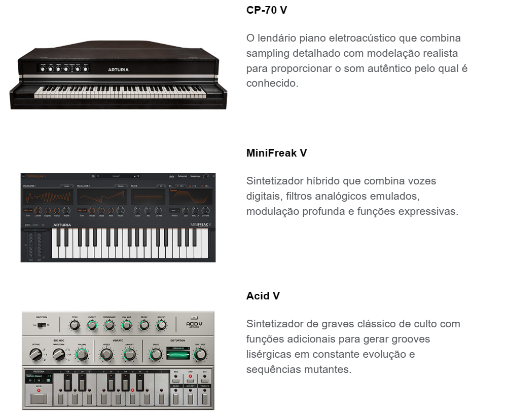 Arturia apresenta o V Collection X 2 Captura de ecra 2023 12 14 140609