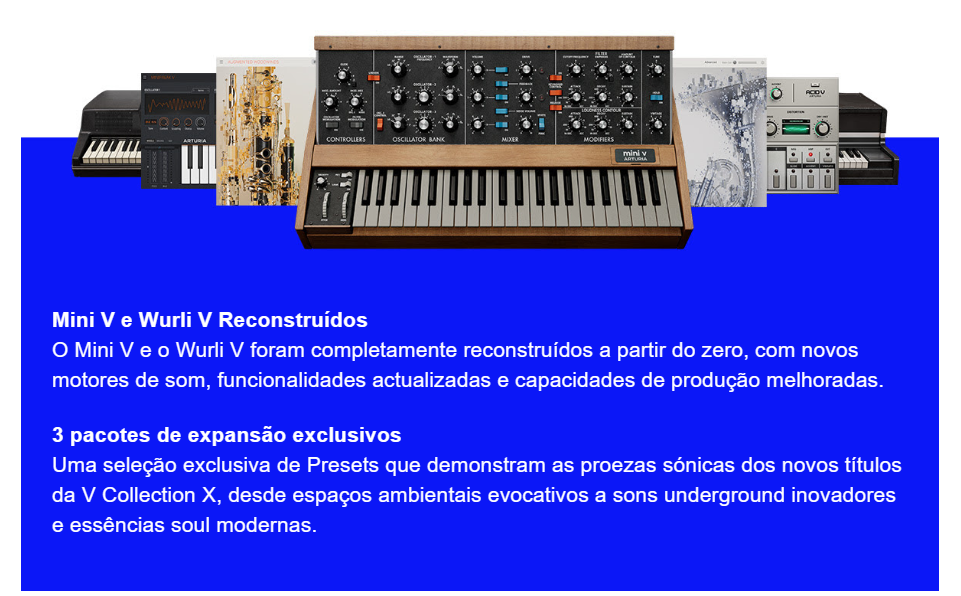 Arturia apresenta o V Collection X 4 Captura de ecra 2023 12 14 140807