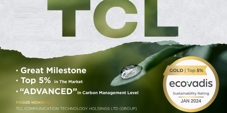 TCL vence o EcoVadis 2024 - Prémio de Ouro para Práticas Sustentáveis 1 TCL vence o EcoVadis 2024 – Prémio de Ouro para Práticas Sustentáveis