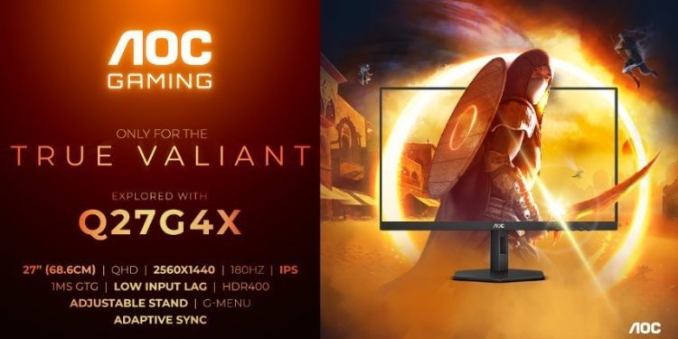 AOC GAMING Q27G4X: 27″ com resolução QHD a 180 Hz