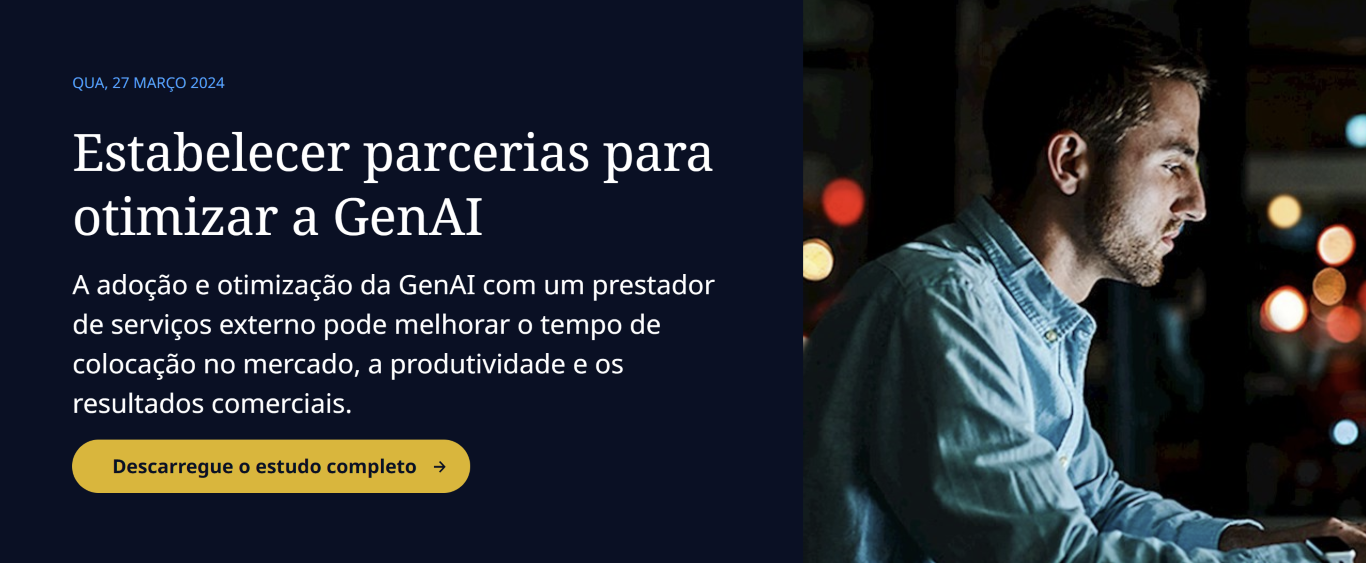 Colaboração com parceiros tecnológicos facilita a adoção de IA generativa em escala