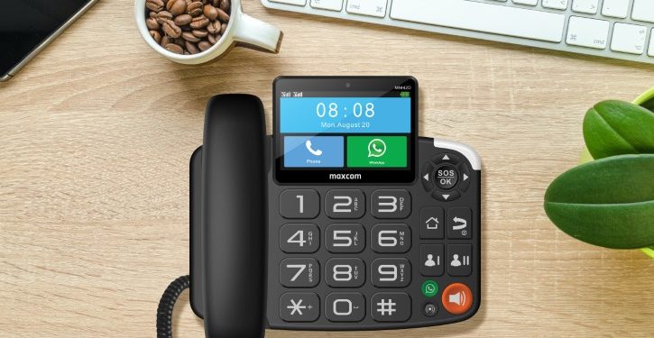 Maxcom MM42D SE, o telefone fixo com vídeo para WhatsApp