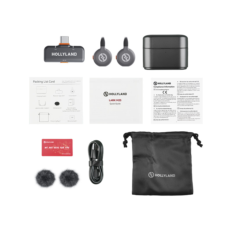 Novo mic sem fios Hollyland Lark M2S 7 LARK M2S USB C