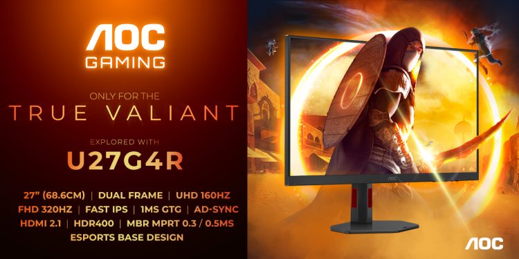 AOC lança monitor Dual-Frame com 320 Hz ou UHD 1 AOC lança monitor Dual-Frame com 320 Hz ou UHD