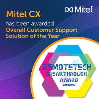 Mitel CX vence prémio global como melhor solução de Suporte ao Cliente remoto 2 Mitel CX
