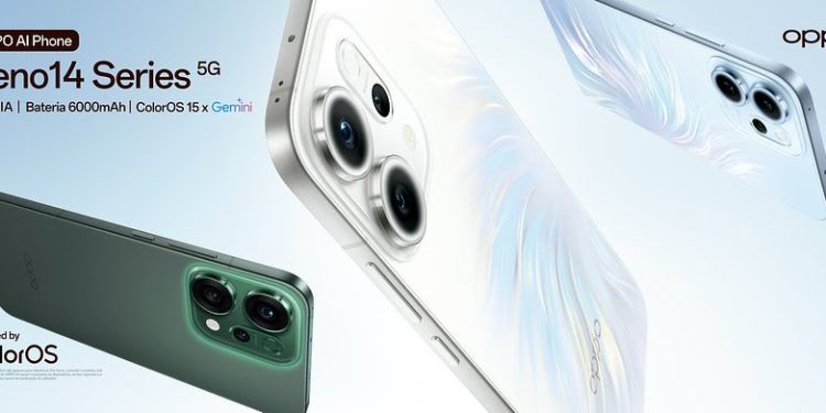 OPPO Reno14: Flash IA, design iridescente e potência