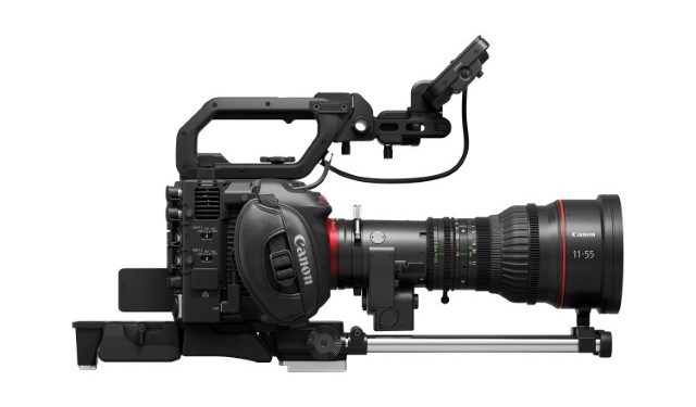 Canon CN5x11: a nova ultra grande angular 1 Canon CN5x11 IAS T R1/P1; objetiva Cine-Servo Canon ultra grande angular; Digital Drive Unit e-Xs V da Canon.