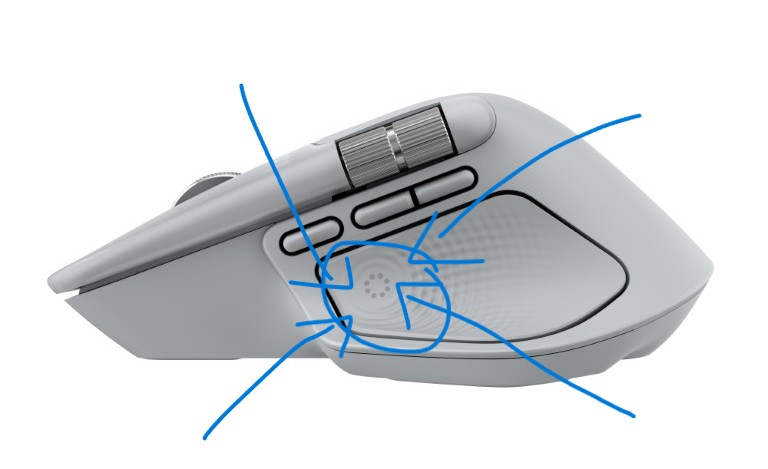 Rato Logitech MX Master 4 em grafite com roda MagSpeed e design ergonómico