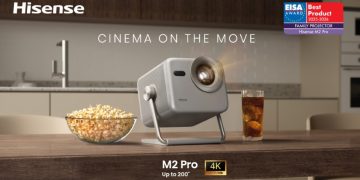 Hisense M2 Pro – mini projetor laser 4K portátil com IA e Dolby Audio