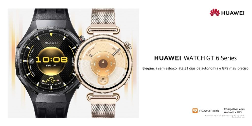 Huawei Watch GT 6 Series – smartwatch com 21 dias de autonomia e funcionalidades de ciclismo