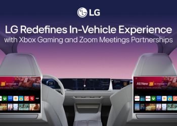 LG Automotive Content Platform webOS em veículo; Xbox Game Pass no carro; reunião Zoom no infotainment LG.