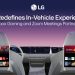 LG Automotive Content Platform webOS em veículo; Xbox Game Pass no carro; reunião Zoom no infotainment LG.