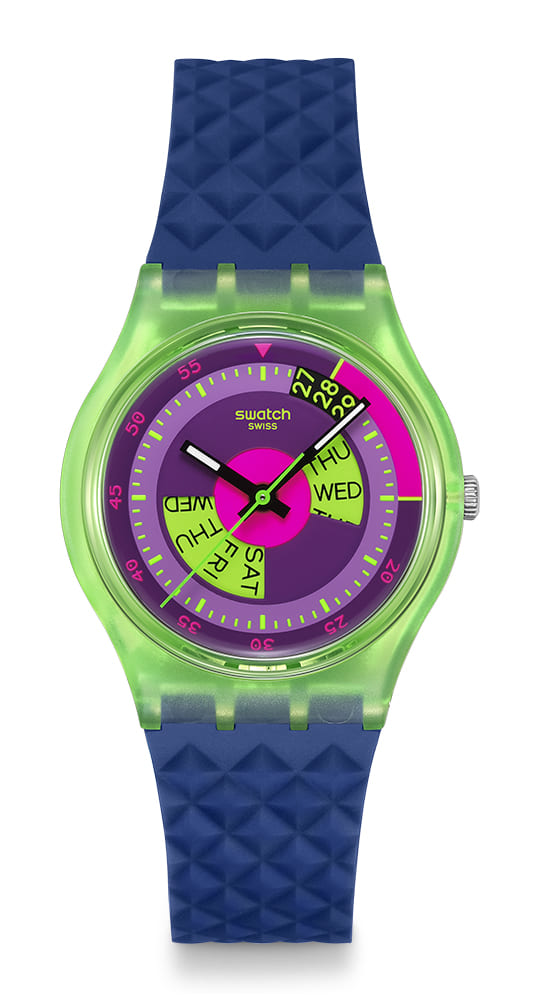 Swatch NEON 2025 ressuscitam os Anos 80 e 90 4 SWATCH NEON SKYCHART sa02 SO28G704 75 euros