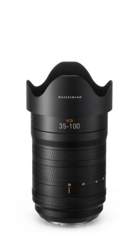 Side View XCD 35 100E With Lens Shade