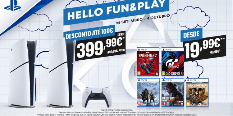Promoção PlayStation 2025 em Portugal com descontos em consolas PS5 e jogos icónicos