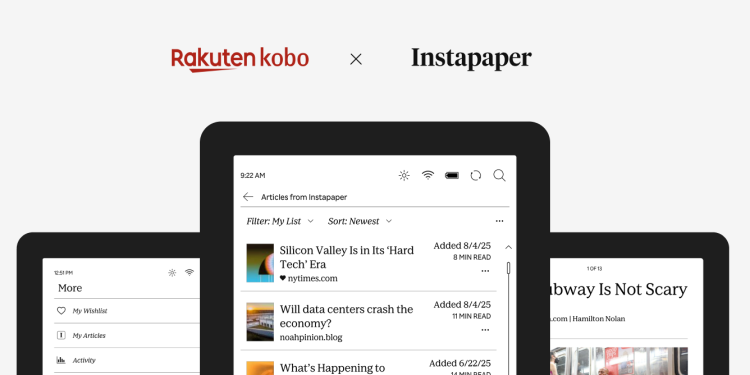 Integração da Instapaper em eReaders Kobo para leitura offline