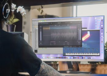 Interface do Arturia Bus TRANSIENT com controlos multibanda e feedback visual em tempo real.