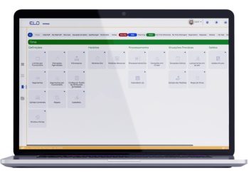 Interface da nova versão do software nG.UP V4 da Elo – Sistemas de Informação, com novos módulos e design renovado.