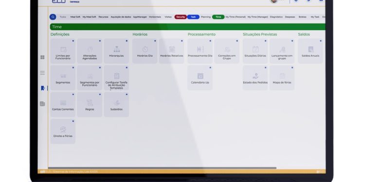 Elo lança nG.UP V4: nova era na gestão de pessoas e tempos 1 Interface da nova versão do software nG.UP V4 da Elo – Sistemas de Informação, com novos módulos e design renovado.